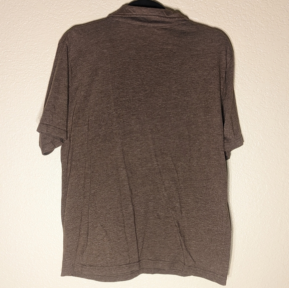 Bositano Botanical Polo with Unique Stylized Tree Motif in Neutral Tones - Picture 3 of 7